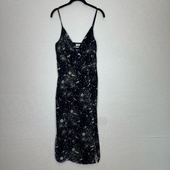 Urban Outfitters Rooftop Constellation Velvet Slit Dress M - Picture 2 of 7
